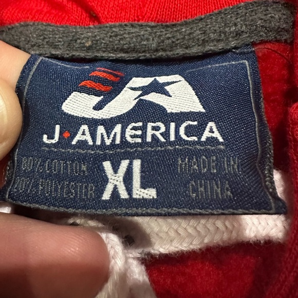 Red basketball hooded sweatshirt - Picture 4 of 6